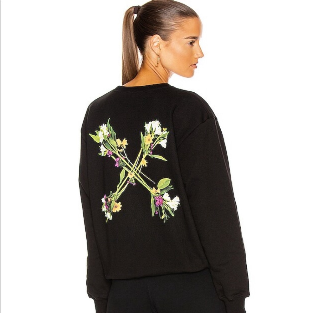 OFF WHITE Flock Arrow Regular Crewneck Sweatshirt